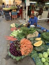Street Vendors, Vegetable seller. Royalty Free Stock Photo