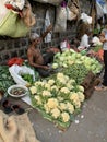 Street Vendors, Vegetable seller. Royalty Free Stock Photo