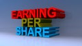 Earning per share on blue Royalty Free Stock Photo