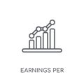 Earnings per share (EPS) linear icon. Modern outline Earnings pe Royalty Free Stock Photo