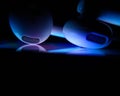 This is earphone creative macro photography image in low light condition