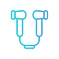 Earphone icon in gradient style about multimedia for any projects Royalty Free Stock Photo