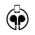 Earphone logo template