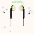 Earphone for smartphone mobile and ipod Royalty Free Stock Photo