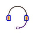 Earphone vector flat icon