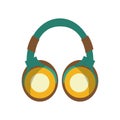 Earphones audio device icon