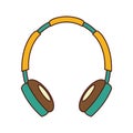 Earphones audio device icon