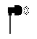 Earphones audio device icon