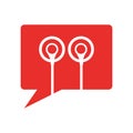 Earphones audio device icon