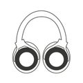 Earphones audio device icon