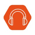 Earphones audio device icon