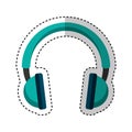 Earphones audio device icon