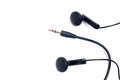 Earphones and audio minijack Royalty Free Stock Photo