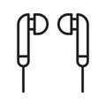 Earphones icon vector image. Suitable for mobile apps, web apps and print media.