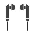 Earphones icon vector image.