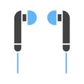 Earphones icon vector image.