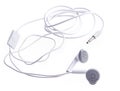 Earphones and microphone for mobile phone. Mobile Hands Free iso Royalty Free Stock Photo