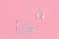 Earphones pink color