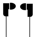 Earphones vector icon. Royalty Free Stock Photo