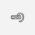 Earpiece vector icon sign symbol