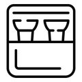 Earplugs box icon outline vector. Auditory noise Royalty Free Stock Photo