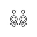 Earring pair outline icon