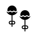Earring vector illustration, Isolated filled style icon Royalty Free Stock Photo