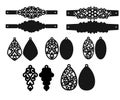 Earrings , Bracelets Templates for Laser Cutting Teardrop Earring, Earrings Template, Laser Cut Pendant Royalty Free Stock Photo