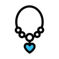 Earrings, fashion fill vector icon which can easily modify or edit