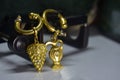 Earrings are gold Designed for those who especially like Charming,