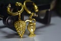 Earrings are gold Designed for those who especially like Charming,