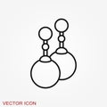 Earrings icon. Vector illustration of pearl earrings vector icon