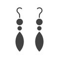 Earrings icon vector image.