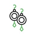 Earrings icon vector image.