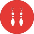 Earrings icon vector image.