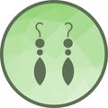 Earrings icon vector image.