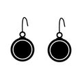 Earrings icon on white background. jewelry symbol. earrings sign. flat style