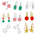 Earrings - jewellry Royalty Free Stock Photo