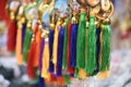 Earrings for sale  at Mahabodhi temple bodhgaya Royalty Free Stock Photo