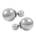 Earrings silver round fashion stylish