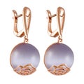 Earrings silver round fashion stylish