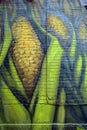 Ears of corn mural in Balboa Parkes vibrant WorldBeat Cultural Center