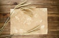 Ears of corn of wheat on old paper Royalty Free Stock Photo