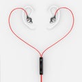 Ears and earphones in the form of heart