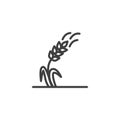 Ears of ripe wheat line icon Royalty Free Stock Photo