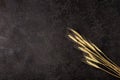 ears of wheat on black background texture Royalty Free Stock Photo