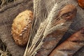 Ears of wheat and bread Royalty Free Stock Photo