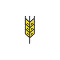 Ears of wheat filled outline icon Royalty Free Stock Photo