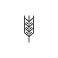 Ears of wheat outline icon Royalty Free Stock Photo