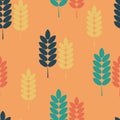 Ears of wheat, barley, rye. Seamless pattern Royalty Free Stock Photo